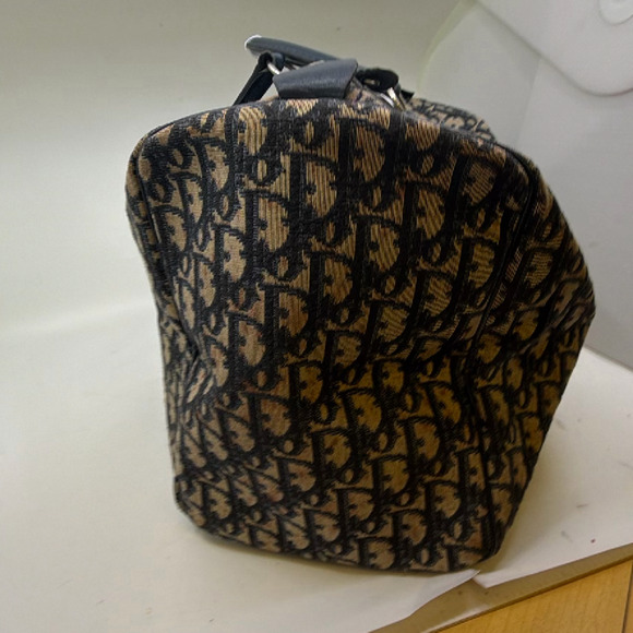 Dior Boston Bag Blue Oblique Canvas Duffle Bag - Picture 4 of 8